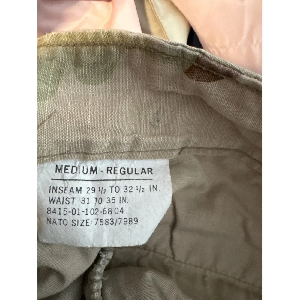 US Military BDU Cargo Pants Desert Camo Ripstop Medium Regular 8415-01-102-6804